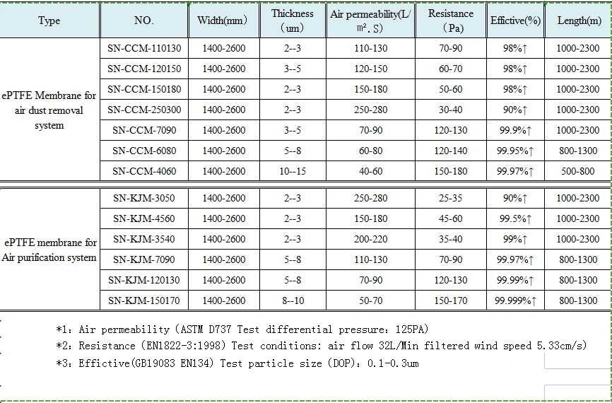 Eptfe Membrane Using in High Pollution Areas