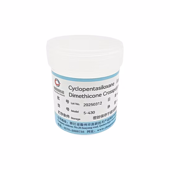 Silikongel-Elastomer, Cyclopentasiloxan und Dimethicon-Kreuzpolymer